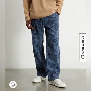 PacSun Blue Paisley Pant
